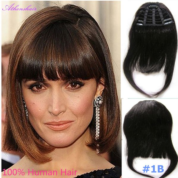 

2017Human Hair Bangs Fringe With 3 Clips In Human Hair Extensions 25g Only One Piece free shipping
