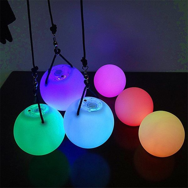 

многоцветный светодиодный свет poi брошенные шары диаметром 8 см для стадии выполнения клуб танец живота партии специальные ручной реквизит
