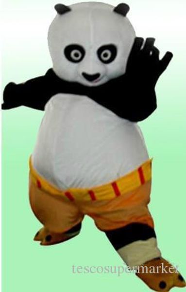 Hızlı kargo Maskot Kostüm Kung Fu Panda Karikatür Karakter Kostüm Yetişkin Boyutu Toptan ve perakende