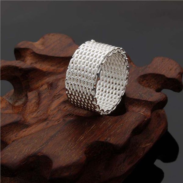 Netzwerk heißer verkauf mode sterling silber ring, frauen 925 silber Rrings Weave Band Ringe kostenloser versand