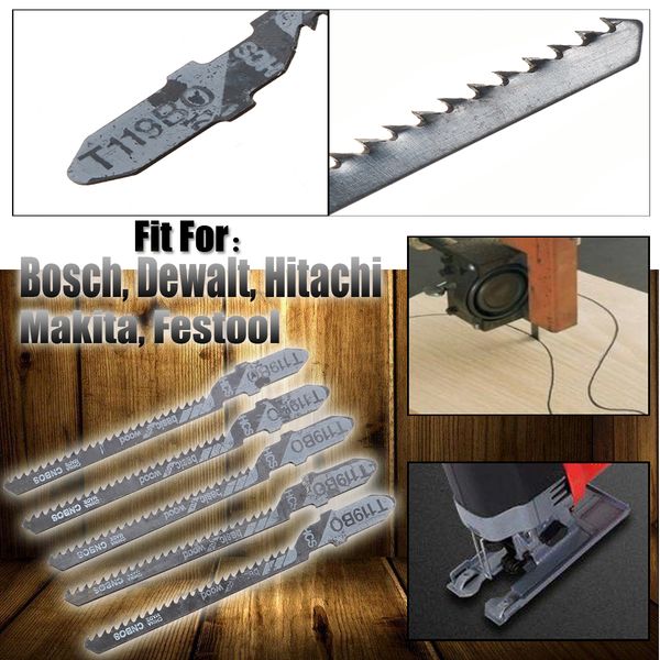 2020 Jigsaw Blades T119bo Curved Cut For Bosch Hitachi Makita