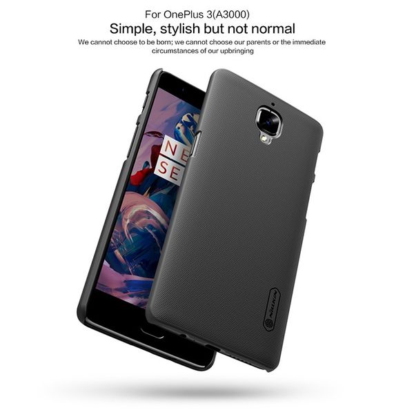 Um caso mais 3 3T Caso Oneplus 3 3T NILLKIN Super Fosco Protetor Capa Traseira Dura para One Plus3 Oneplus 3T