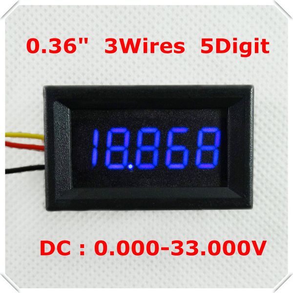 Red 0.36/" LED 5 Digit DC 0-33.000V Digital Voltmeter Voltage Meter Car Panel  UK