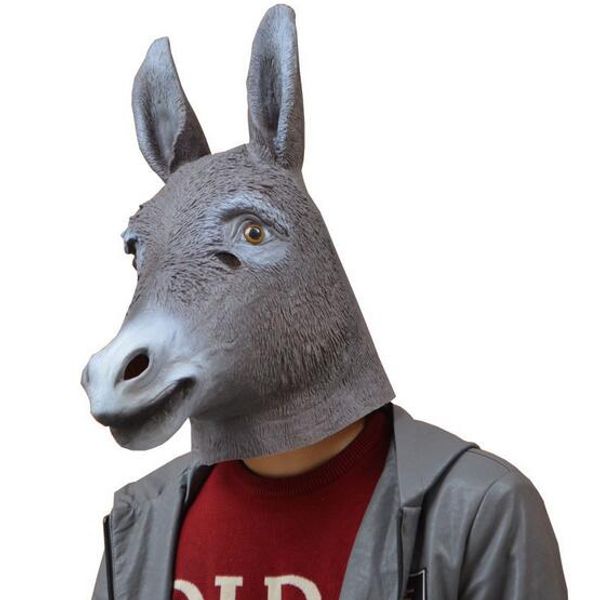 

wholesale-halloween magical creepy donkey head latex rubber donkey mask animal full head mask fancy dress up costume prop toys