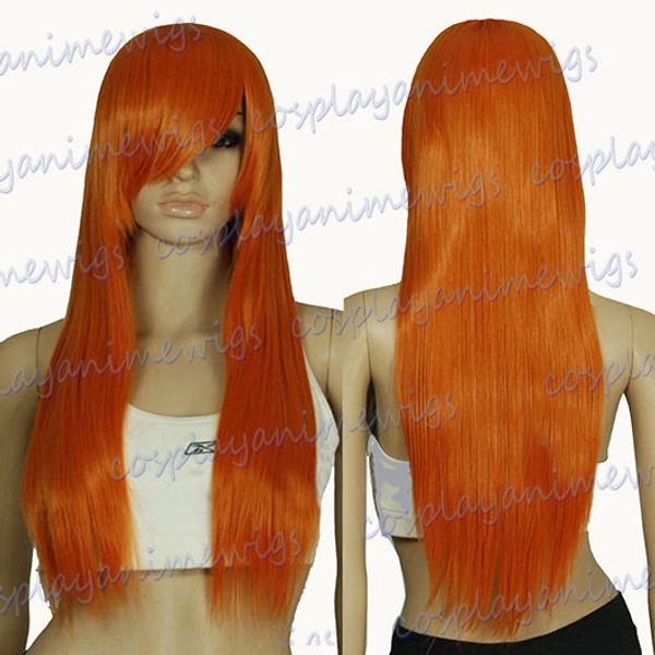 

70cm pumpkin orange heat styleable long cosplay wigs 76_ppo, Golden;white