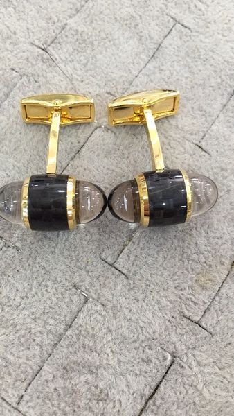 

European most popular Hotsale High-grade round crystal style MB cufflink for gentleman gifts with good quality Men preferred