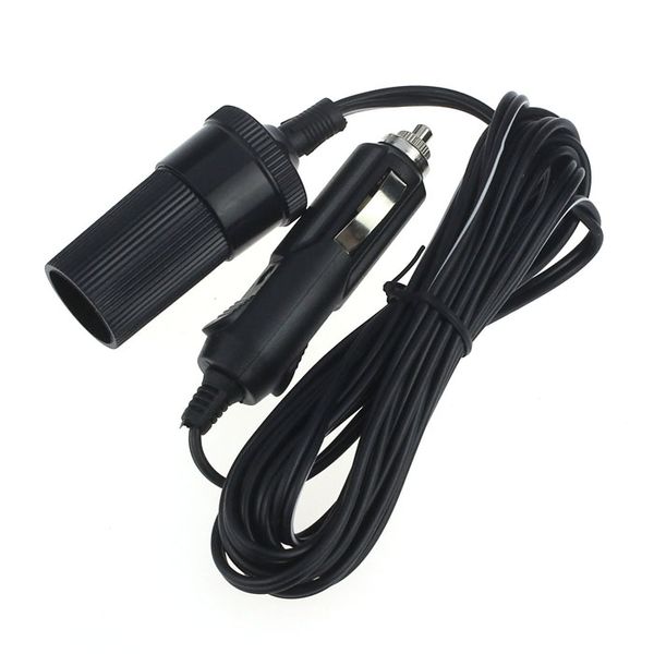 

new 12v 10a auto parts cigarette lighter socket extension cable cable electrical plug female extension cord 1-5m