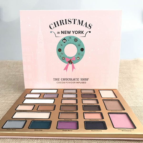 

christmas in new york the chocolate shop eyeshadow collection 24 colors christmas limited edition eyeshadow palette gift drop shipping