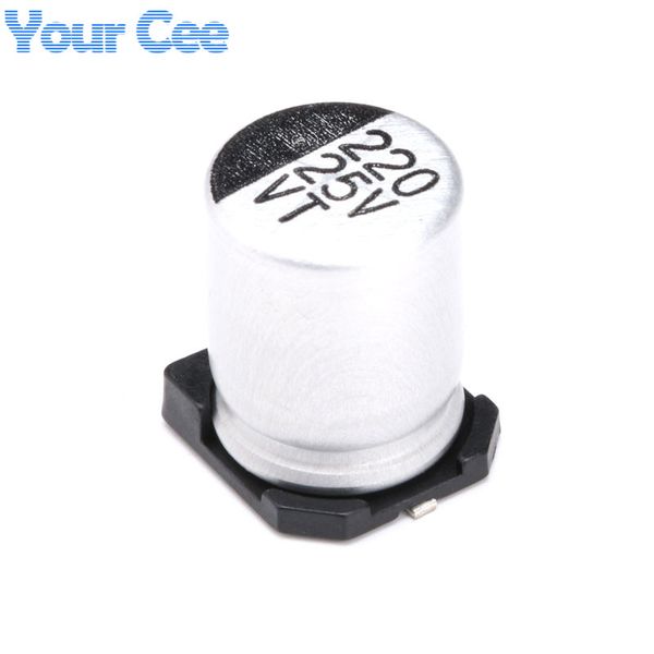 

wholesale-10 pcs 25v 220uf smd aluminum electrolytic capacitors 8*10.2mm