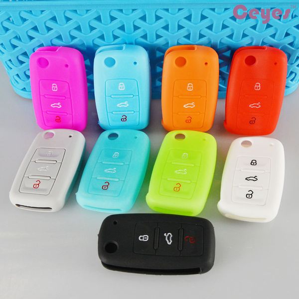 Автомобиль ключ чехол для VW polo passat b5 b6 B7 golf 4 7 touran t5 tiguan bora автомобиль ключ защитите крышку