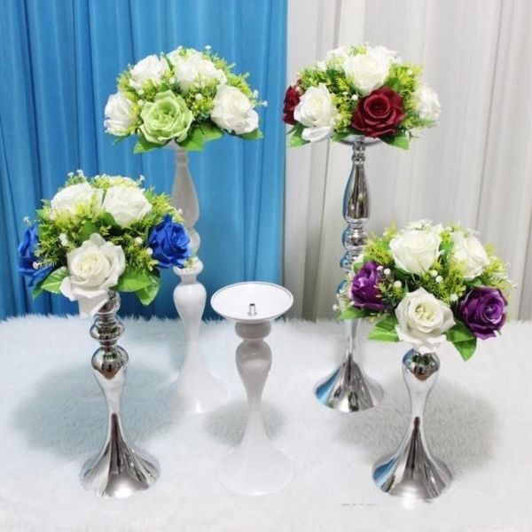 Wedding Centerpieces Flor De Metal Stands Candlestick T Station Road Liderança Colunas Principais Tabela De Flor Vaso Pendulum Adereços