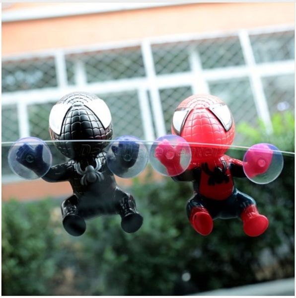 

автомобиль styling симпатичные автомобиля стикер восхождение человек-паук на присоске куклы игрушки 360 градусов вращающийся украшения автом