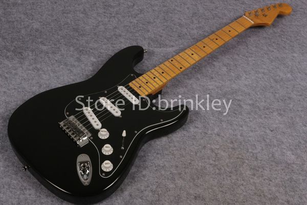 

Hot sale factory store black reserve maple fingerboard Electric Guitar in stock on sale free shipping