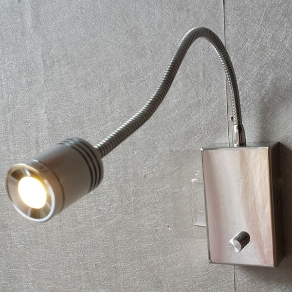 

ch dimmable wall sconces built-in driver knob dimming lamp 15%-100% firm alumimum hose flexible cree led 3w 200lm classy chrome finish