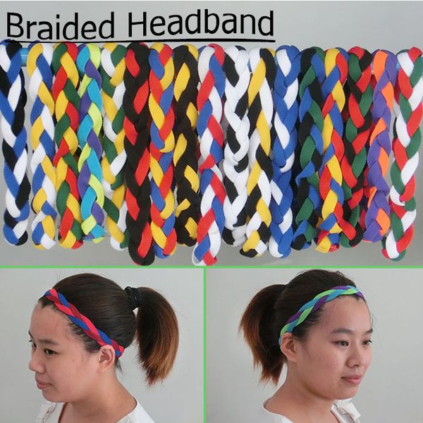 

2016 wholesale handmade non slip 3 ropes braided mini headbands for babies, Silver