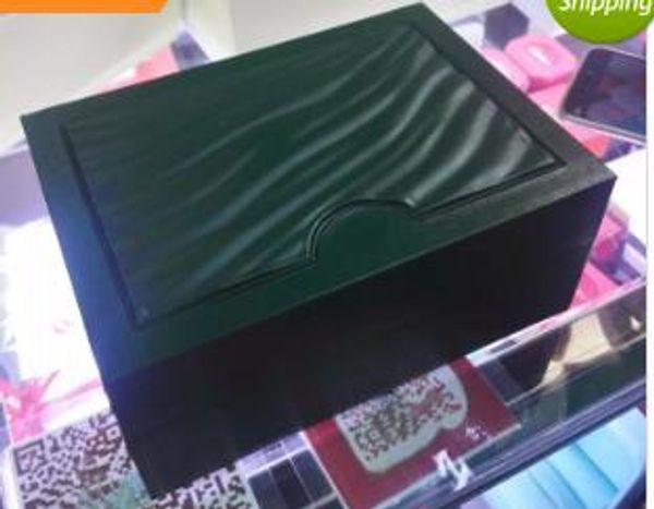 

Free shipping Luxury watch Mens For rolex Watch Box Original Inner Outer Womans Watches Boxes Men Wristwatch Green box booklet card 881