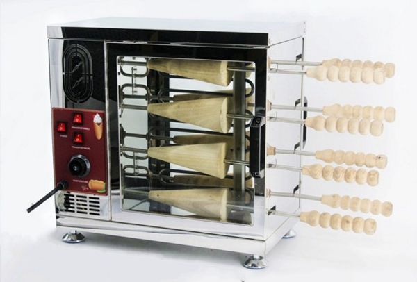 16 Roller Commercial 110V 220V Fabricantes de pão de pão elétrico Cream Cone Chimney Bolo Kurtos Kalacs Grill Roll Forn Maker Hine Llfa