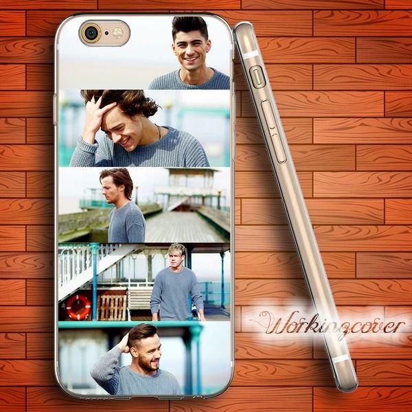 

fundas one direction collage soft clear tpu case for iphone 7 6 6s plus 5s se 5 5c 4s 4 case silicone cover
