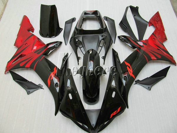 

motorcycle plastic fairing kit for yamaha yzf r1 02 03 red black fairings set yzf r1 2002 2003 oi17