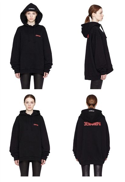 

3EM ПА красные буквы печати уличной черные мужчины толстовки / Земфира хип-хоп прод