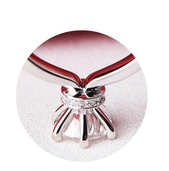 

zhf jewelry victoria wieck claw set jewellery z simulated diamond 925 sterling silver cross wedding finger ring, Golden;silver