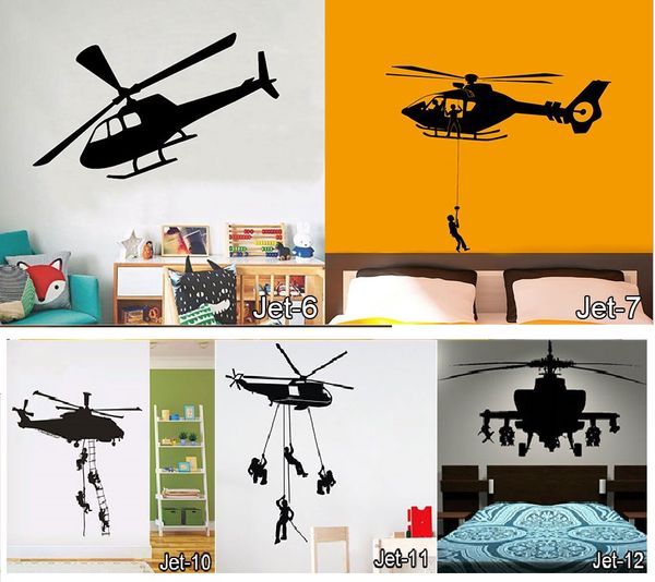 11 pegatinas de avión Conjunto Negro Cualquier Color Portátil Coche Vinilo de pared Arte en Vidrio