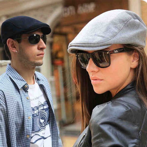 

wholesale-2016 new 5 color fashion summer gatsby style beret men women flat cap gorras planas boinas masculina, Blue;gray