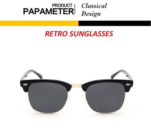 

мода солнцезащитные очки классический рис ногтей многоцветный дополнительный пк металлический каркас смолы объектив для защиты от солнца рыб, White;black