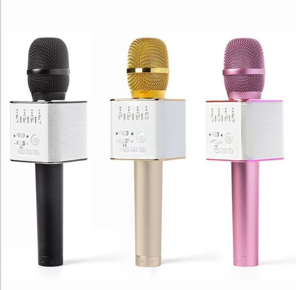 

q9 handheld cell phone karaoke microphone with speaker magic karaoke player wireless bluetooth for iphone smartphone outdoor ktv dhl