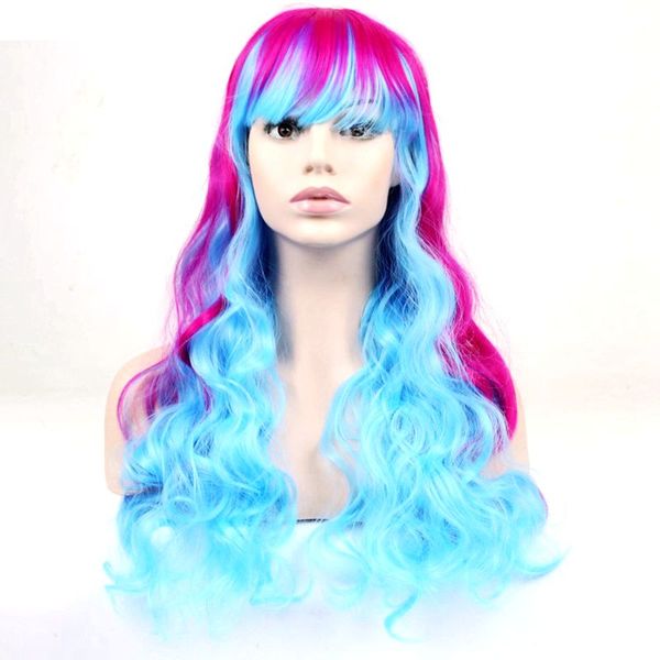 Long Curly Girls Ombre Hair Cosplay Costume Party Synthetic Wigs