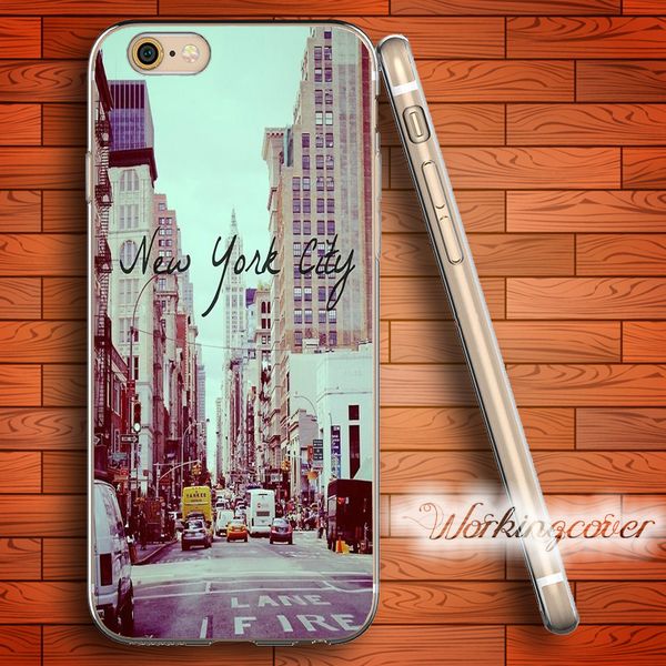

coque new york city soft clear tpu case for iphone 6 6s 7 plus 5s se 5 5c 4s 4 case silicone cover