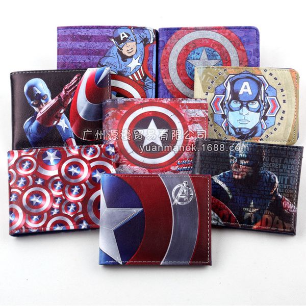 

wallet shield cartoon wallet men fashion nice cartoon movie sign, Red;black