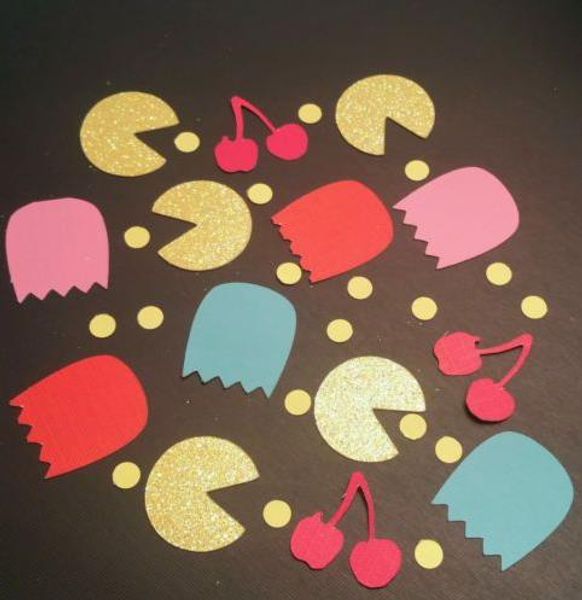 Custom Pac Man Video Game Confettis Wedding Table Scatters