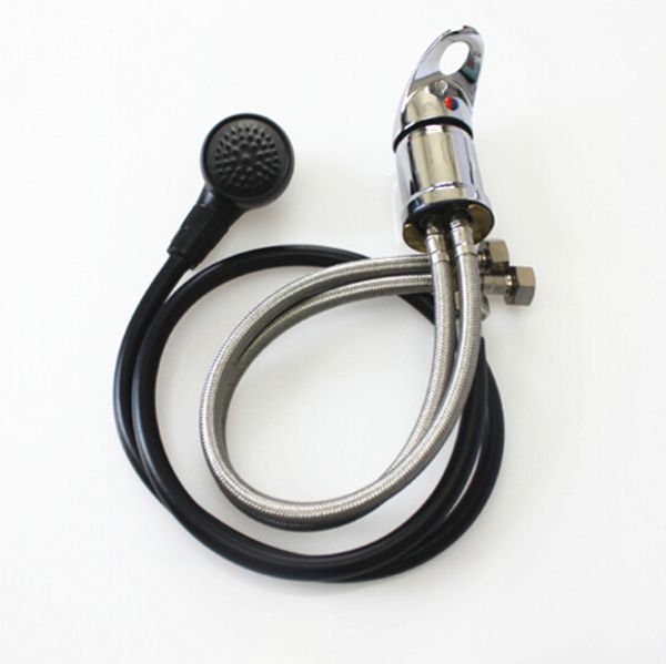 

wholesale- free shipping stainless steel basin faucet chrome shampoo bed shower faucets mixer taps, salon punch bed mixing valve,wash hair