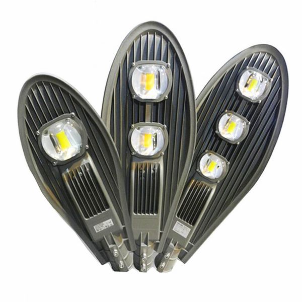 150W Led Street Light 30W 50W 60W 80W 100W COB Led Road Lamp 45mil Bridgelux Chip 140-150lm w Luci da giardino Illuminazione per esterni AC85-265V