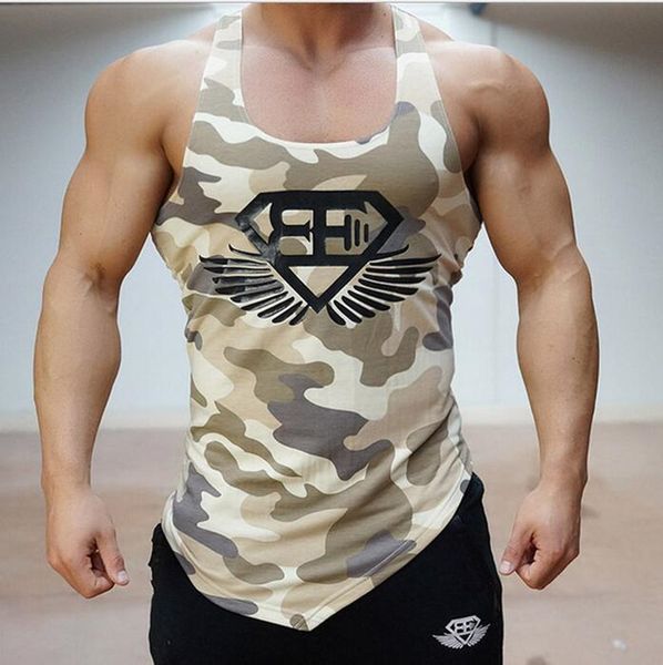 

wholesale- muscle brothers summer men' vest and fitness treadmill 2016 brand bodybuilding men, White;black