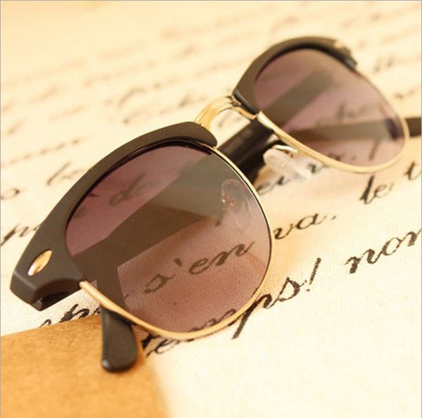 

оптово 2017 новая мода ретро супер круглый круг очки кошачий глаз semi-rimless женские очки очки очки +975, White;black