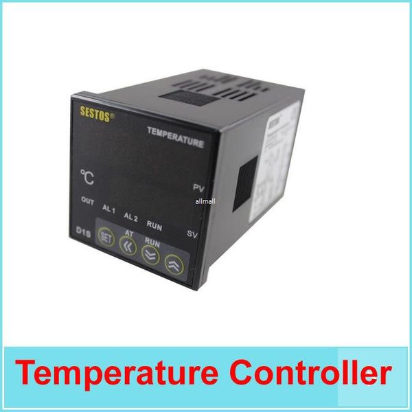 Freeshipping Sestos Dual Digital Controlador de Temperatura Pid 2 Omron Saída Relé Preto