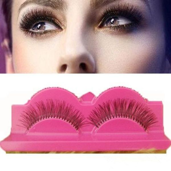 

wholesale-new 5 pairs/lot black cross false eyelashes soft natural cros long makeup eye lashes extension