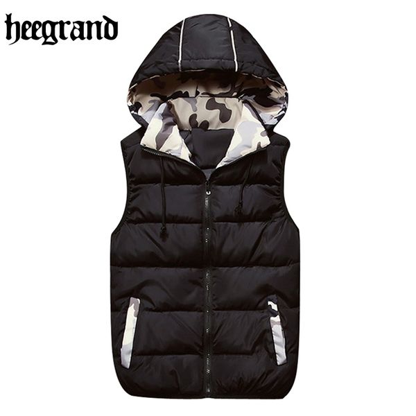 All'ingrosso- HEE GRAND New Mens Jacket senza maniche veste homme Winter Fashion Casual Cappotti Uomo con cappuccio Gilet maschile MWB262