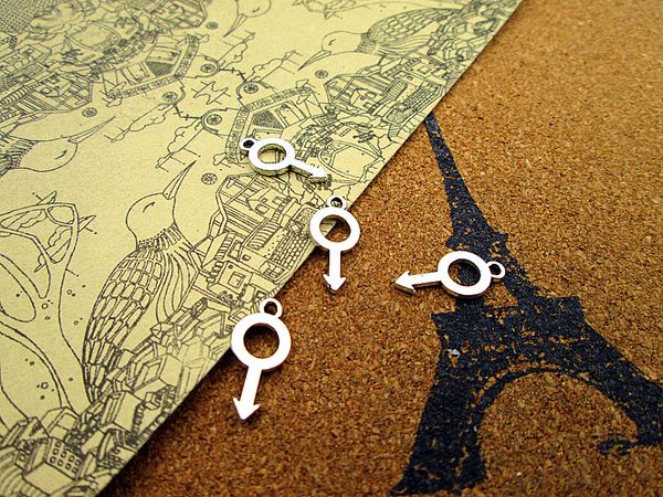 

120pcs male symbol charms antique silver tone gender 8*18mm, Bronze;silver