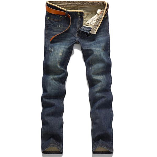

2019 wholesale-classic stright cotton fashion comfortable washed mensjeans, Blue