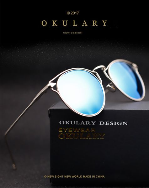 

2017 new women polarized metal sunglasses, fashion day and night as cat's eye driving sunglasses, coated sunglasses, White;black