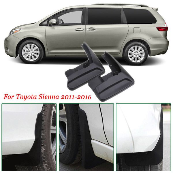 

brand new 4pcs abs mud flaps splash guards car fender mudguard for toyota sienna 2011-2016