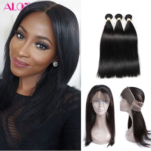 Peruvian Hair Bundles 360 Lace Frontal With Bundles Cheap Hair