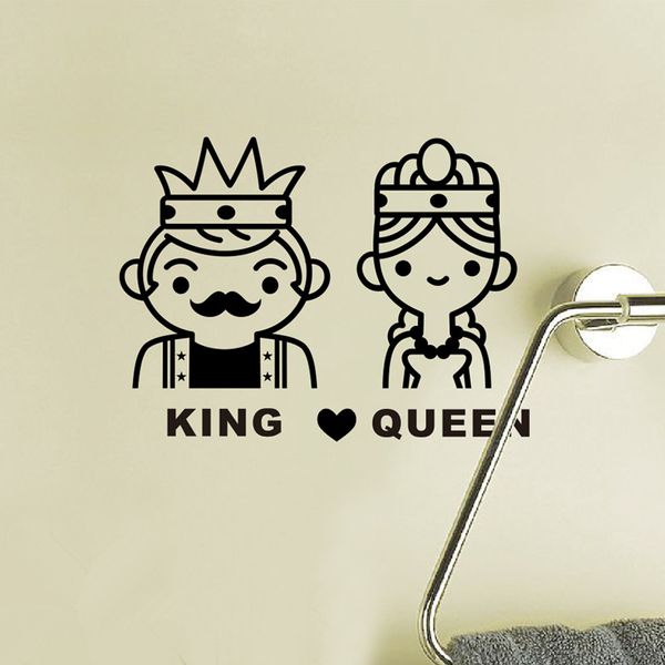 King Queen Classifacation Bathroom Wall Stickers Home Decal Decor
