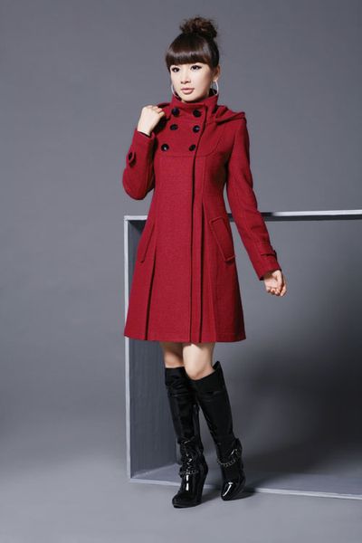 Женщины Overwear Coat Женская куртка мода шерстяная шерстяная кашайная зима благородная длинная траншея 4 Цвет 6 размер горячий продажу