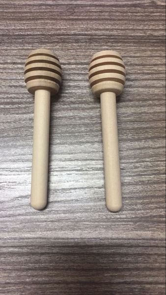 

10000pcs 8cm mini wooden honey dippers spoon muddler stirring rod wedding favors kitchen gift opp package