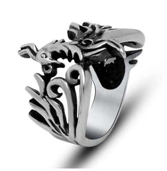 

ретро майя феникс птица кольцо панк кольцо, Golden;silver