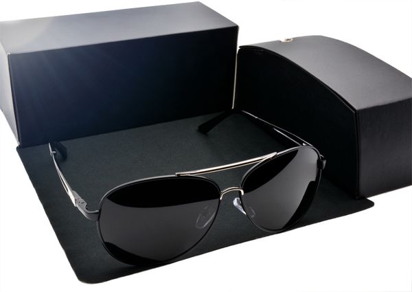 

mb612 brand designer polarized sunglasses men women polit sun glasses metal framen sport driving glasses with retail cases, White;black
